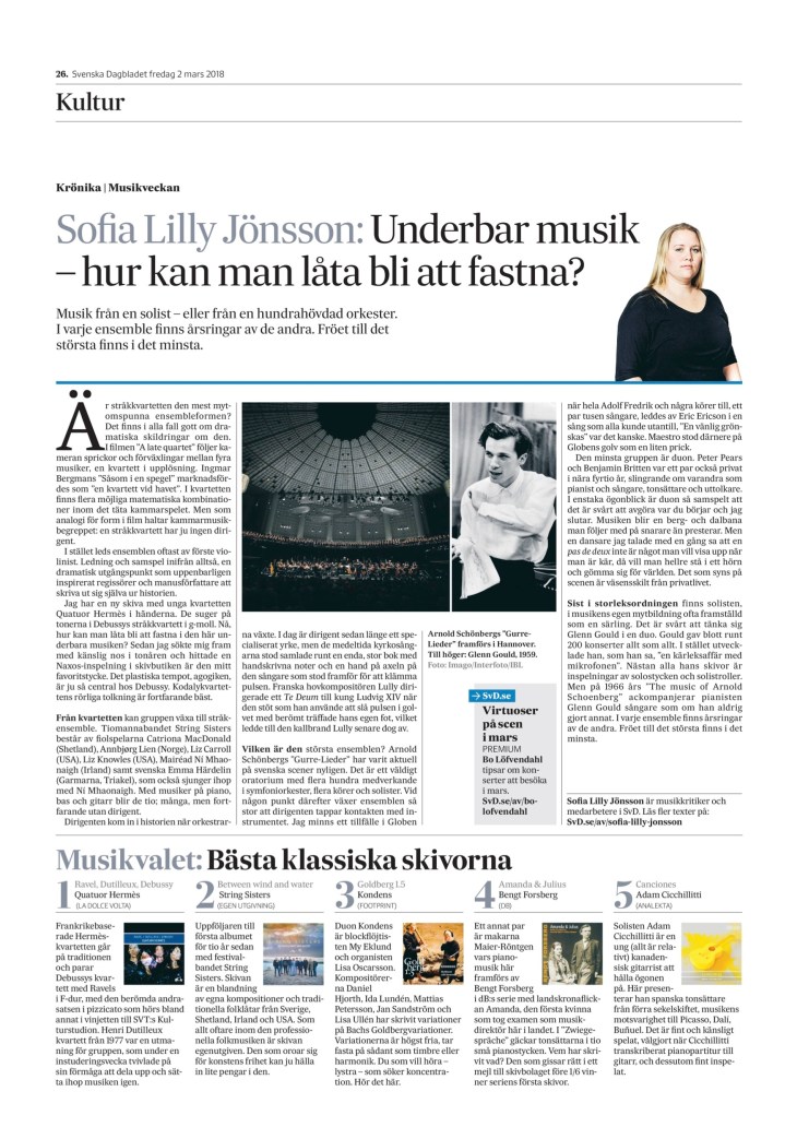 SvD 2018-03-02 - recension av sofia lilly jönsson